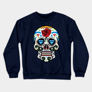 Sugar Skull pixel art Crewneck Sweatshirt